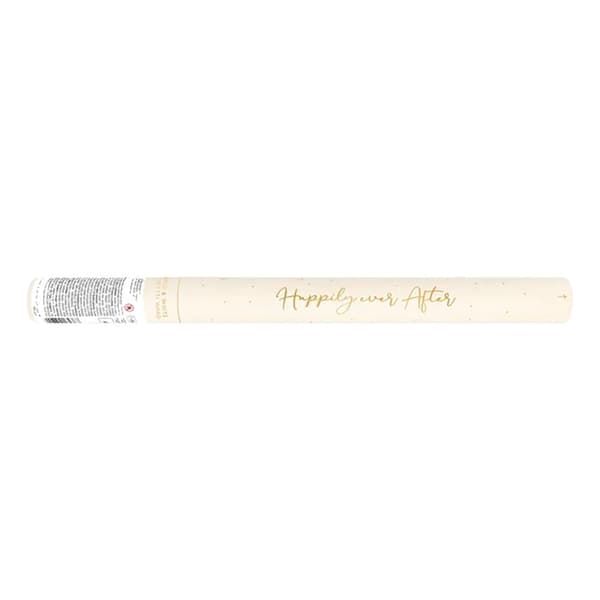 Konfettikanon Happily Ever After Gull/Hvit
