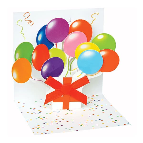 Pop-Up Kort Mini Balloner