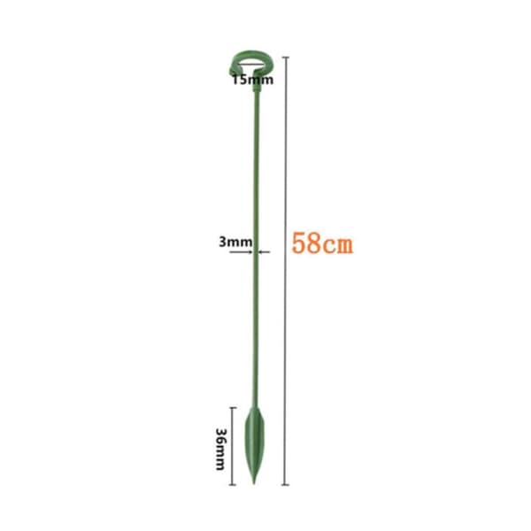 3stk 58cm plantestøtteblomsterplante Enkeltstilket glassfiberstøttestang