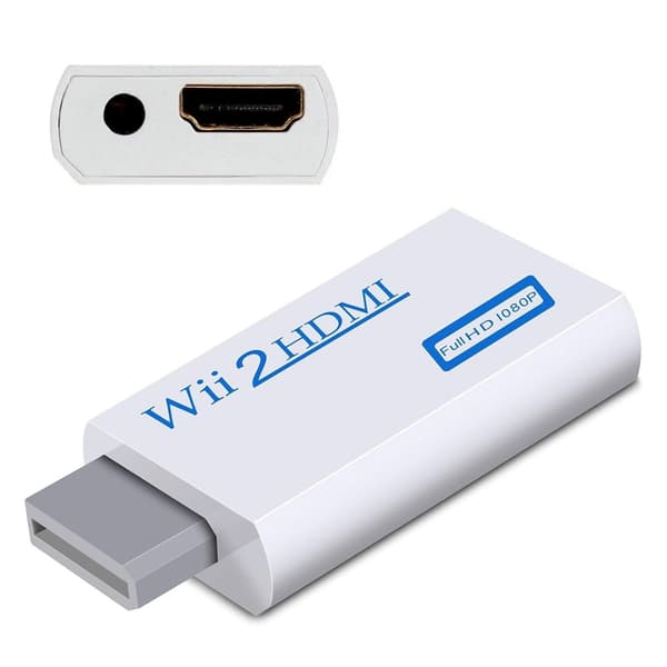 INF HDMI-adapter Kompatibel med Nintendo Wii - Full HD 1080p Hvit