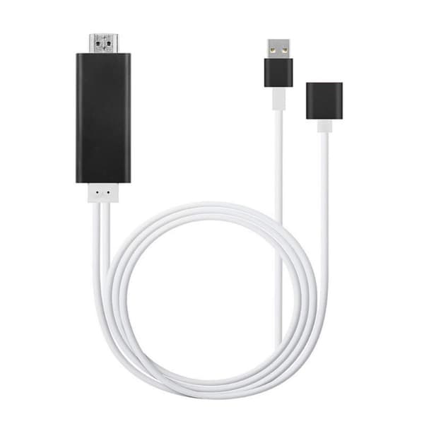INF Universal USB til HDMI-adapter til iPhone og Android - sort