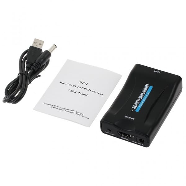 Converter Scart til HDMI Full HD (1080p).
