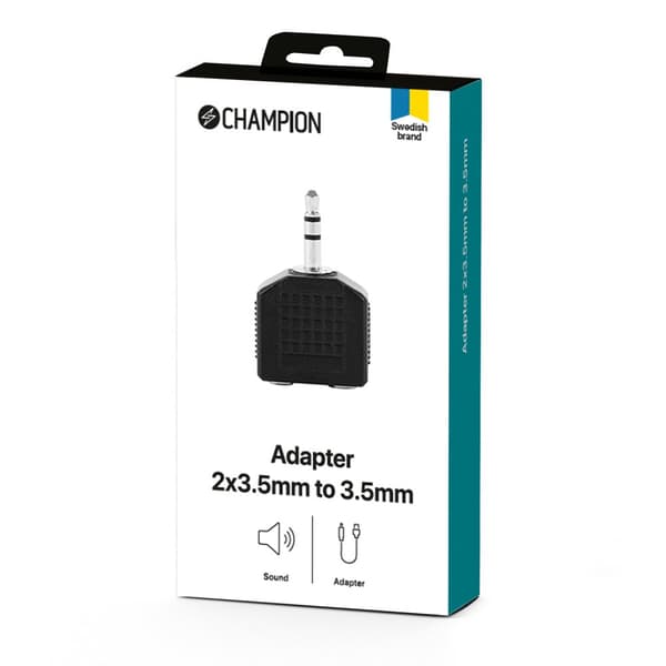 Adapter 3,5mm hane - 2 x 3,5mm honor