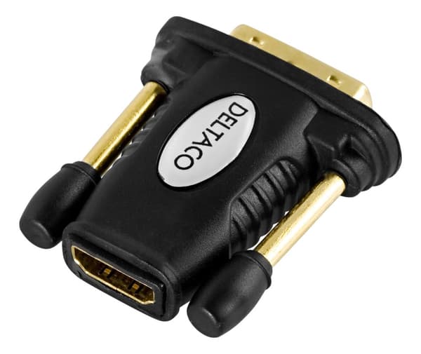 HDMI-adapter, Full HD @60Hz, HDMI 19-pin female to DVI-D mal