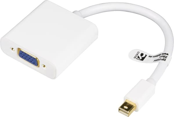 Mini DisplayPort to VGA-adapter, 20-pin- 15-pin, white, 0.2m
