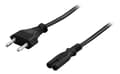 Pikkukuva 3 / 3: Unearthed device cable straight CEE 7/16  straight IEC C7 1m
