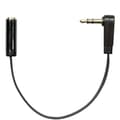 Miniatyrbilde 4 av 4: Angled 3.5mm male to 3.5mm female, 0.1m, black