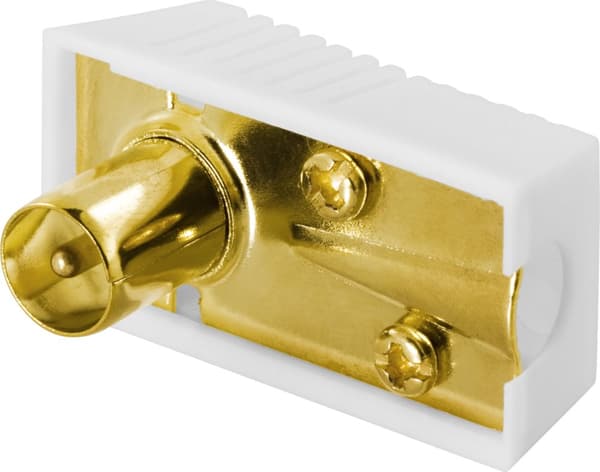 Antenna connector 9.5mm male, angled, gold plated connectors