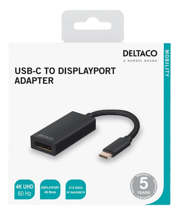 USB 3.1 to DisplayPort adapter USB type C  DP female  black