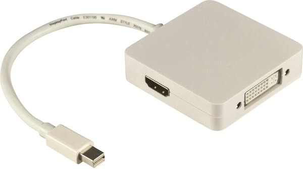 Mini DisplayPort > DVII/HDMI/DisplayPort Ultra HD 30Hz 0.2m