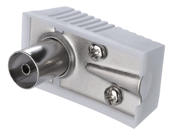 Antenna connector, 9.5mm fe, angled, gold connectors