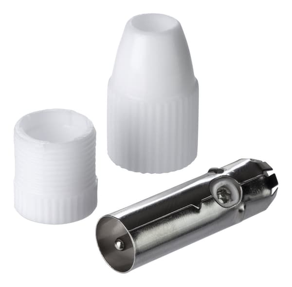 Antenna connector, 9.5mm male, screw mounting
