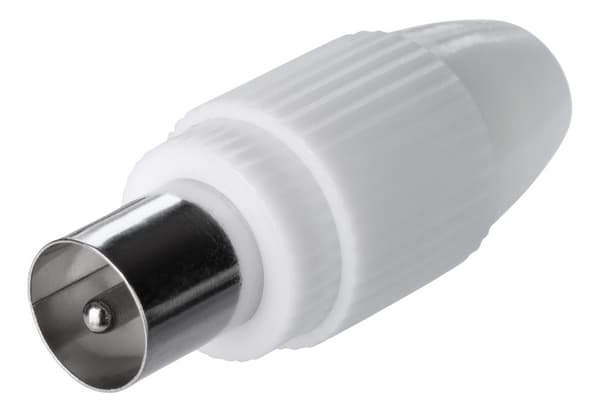 Antenna connector, 9.5mm male, screw mounting