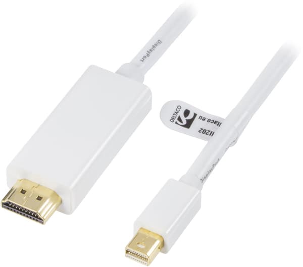 Mini DisplayPort to HDMI cable with audio, Full HD @30Hz, 2m