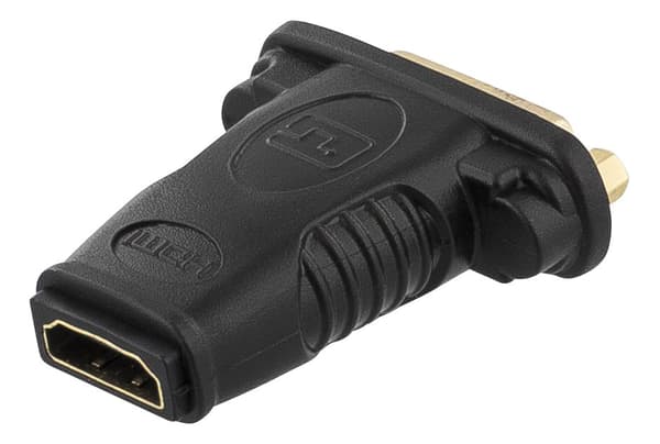 HDMI-adapter, 1080p @60Hz, HDMI 19-pin female to DVI-D femal