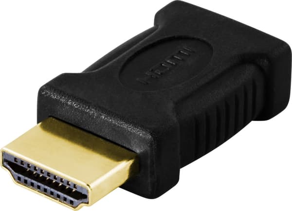 HDMI-adapter, mini HDMI fe to HDMI ma, 19-pin, gold plated