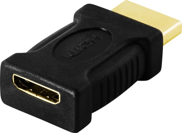 HDMI-adapter, mini HDMI fe to HDMI ma, 19-pin, gold plated