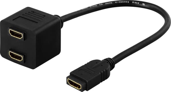 HDMI adapter, Full HD in 60Hz, 1xHDMI female to 2xHDMI femal
