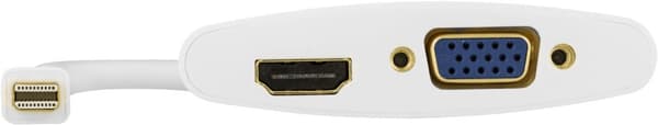 Mini DisplayPort to HDMI and VGA adapter, 0.25m, white