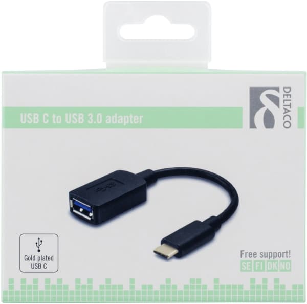 USBadapter USB 3.1 type C male  type A female Gen 1 black