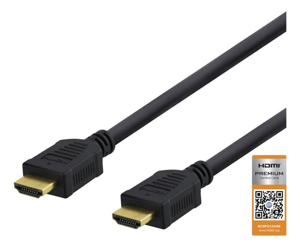High-Speed Premium HDMI cable, 0,5m, Ethernet, 4K UHD, black