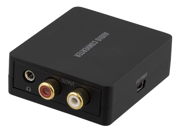 Audio converter from digital to analog with 3,5mm, black
