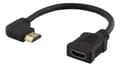 Pikkukuva 1 / 3: Flexible HDMI adapter, 0.2m, right-angled, HDMI M/F, UHD, bl