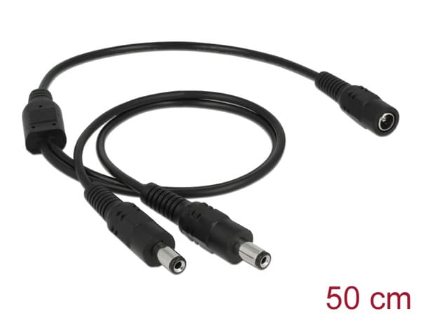 Cable DC Splitter 5.5 x 2.1 mm 1 x female to 2 x male