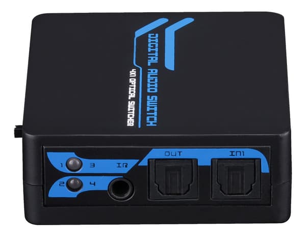 SPDIF/TOSLINK Digital Optic Au 4x1 Switch IR Remote Control