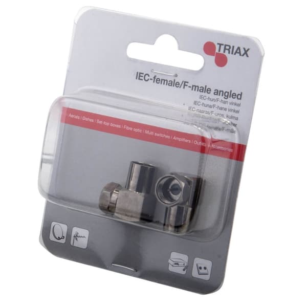 TRIAX Liitin Kulma Coax Na-F Ur 2pack