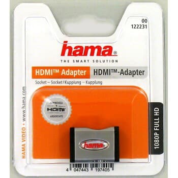 HAMA HDMI Adapter  Hun-Hun Sort Guldbelagt ST
