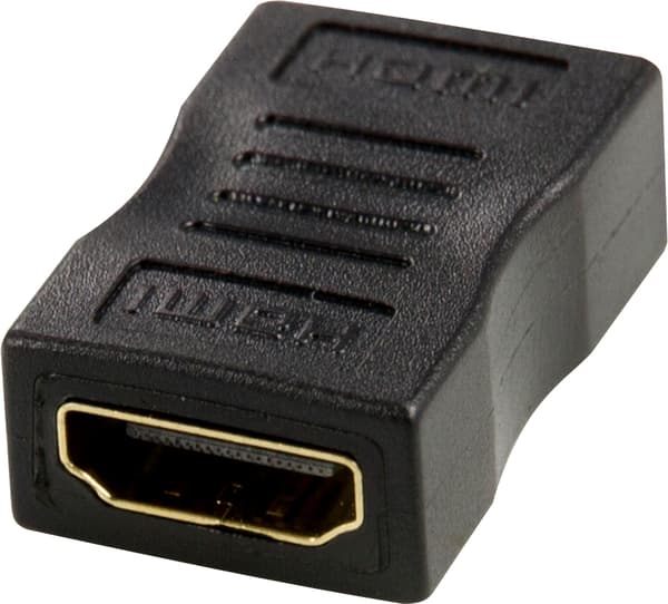 HDMI adapter, 19-pin female, female, black