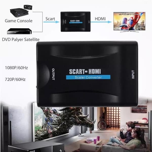 Scart till HDMI omvandlare HD 1080p / 720p