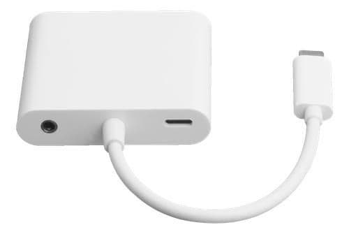 Adapter DELTACO HDMI/VGA/ljud/USB-C vit