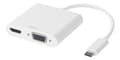 Miniatyrbild 1 av 2: Adapter DELTACO HDMI/VGA/ljud/USB-C vit