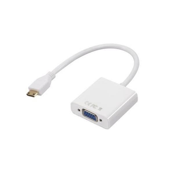 mini HDMI till VGA-adapter, vit