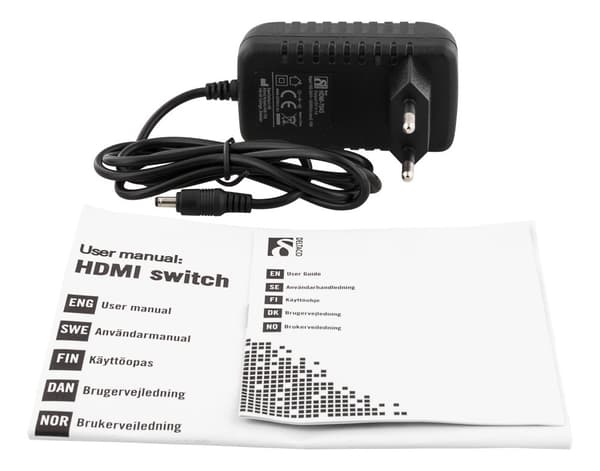 HDMI Switch, 3 inputs to 1 output, sup 4K in 60Hz, 7.1, blac