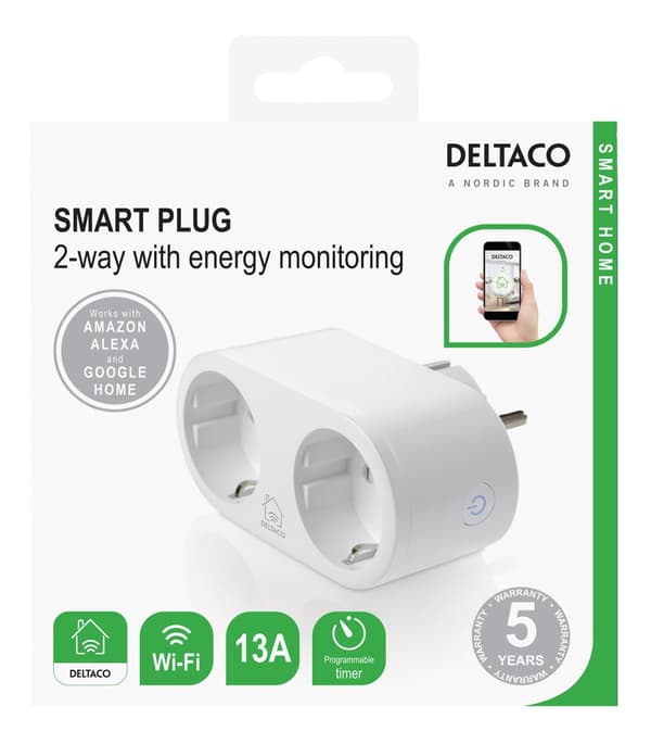 SMART H power switch WiFi 2.4GHz energy monitoring 2xCEE 7/3
