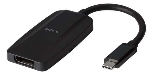 USB-C - DP adapter, USB-C ma, DP fe, 7680x4320 30Hz, black