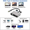 Miniatyrbillede 4 af 6: Adapter 4-i-1 USB-C till HDMI VGA 4K, PD - Silver