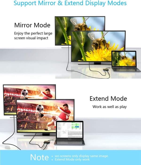 Adapter 4-i-1 USB-C till HDMI VGA 4K, PD - Silver