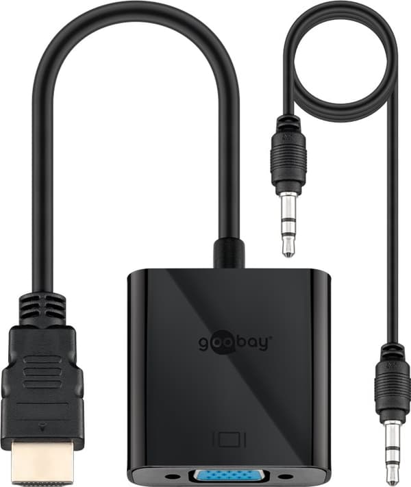 HDMI™/VGA-adapter, nikkelbelagt