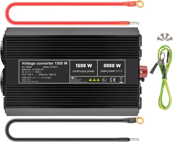 Jännitteenmuuntaja 1500W
