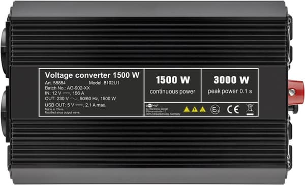 Jännitteenmuuntaja 1500W