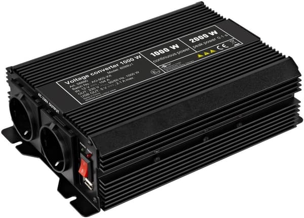 Spänningsomvandlare DC/AC (12 V - 230 V/1000 W)