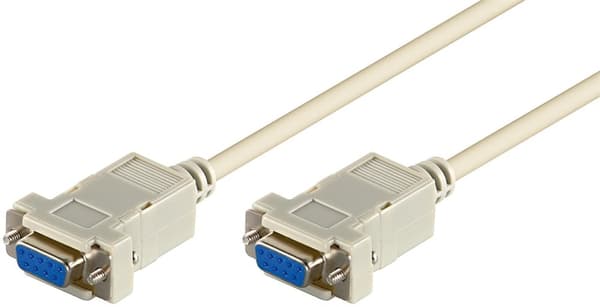 D-SUB-kabel med 9 stift, uttag/uttag, seriell 1:1