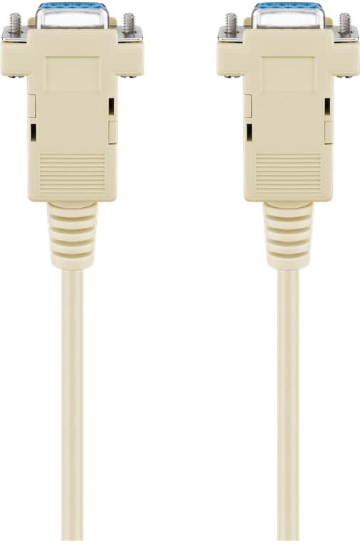 D-SUB-kabel med 9 stift, uttag/uttag, seriell 1:1