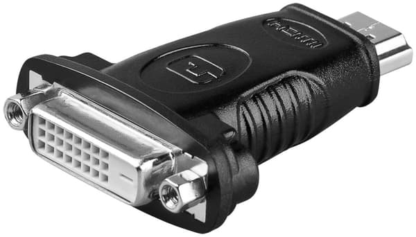 HDMI™/DVI-D-adapter, nikkelbelagt