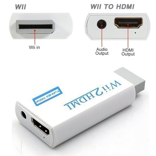 Nintendo Wii till HDMI-adapter, 1080p / 720p