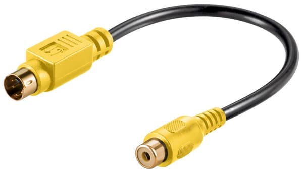Video kabel adapter; S-video til kompositt